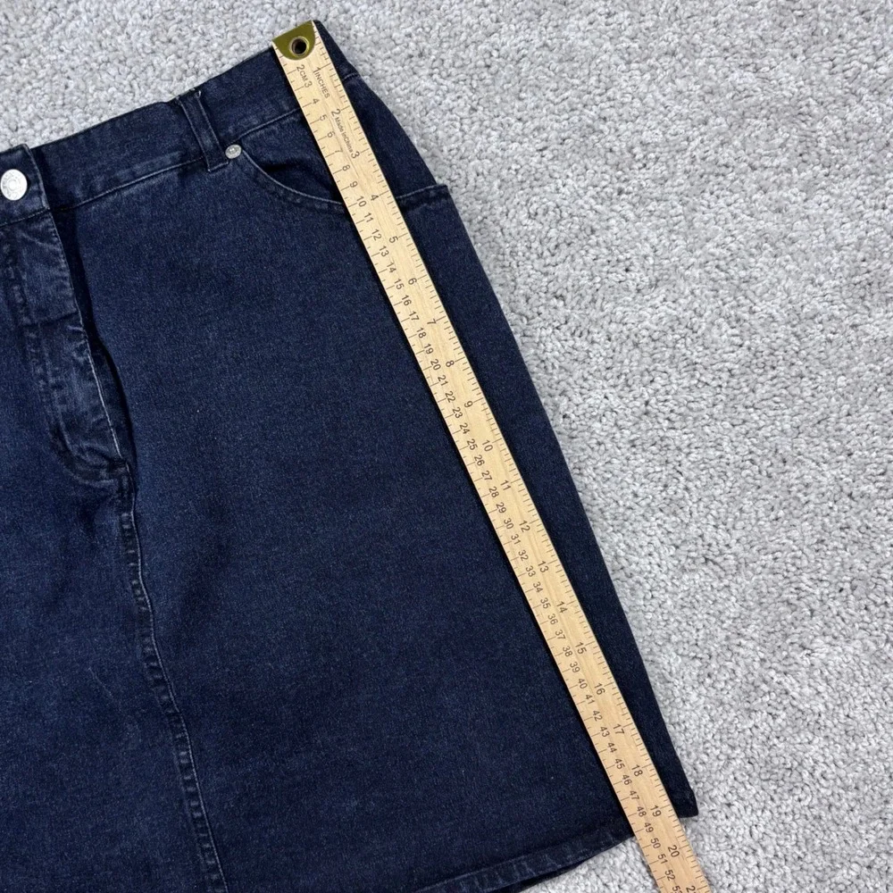 Denim & Co Crosstretch Dark Wash Indigo Denim Skirt Womens 16 High Rise 5 Pocket